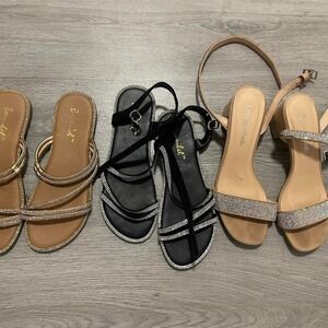 Rhinestone sandals size 5.5 lot of three
